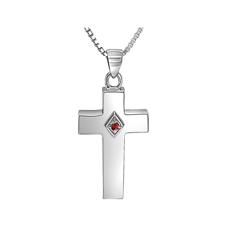 Cross W/ July Birthstone