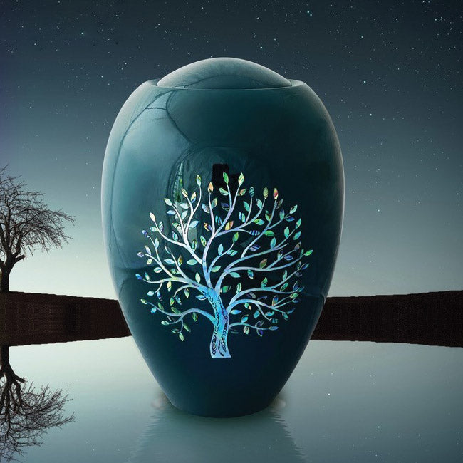 Green Tree of Life Urn