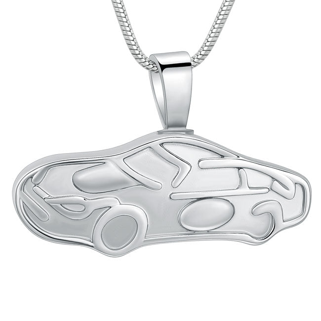 Stainless Steel Keepsake Racecar Pendant