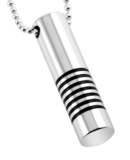 Stainless Steel Keepsake Classic Cylinder Pendant