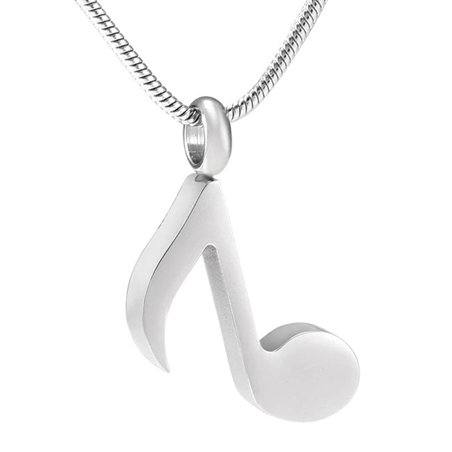 Stainless Steel Keepsake Music Note Pendant