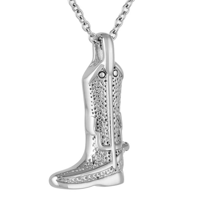 Stainless Steel keepsake Cowboy Boot Pendant