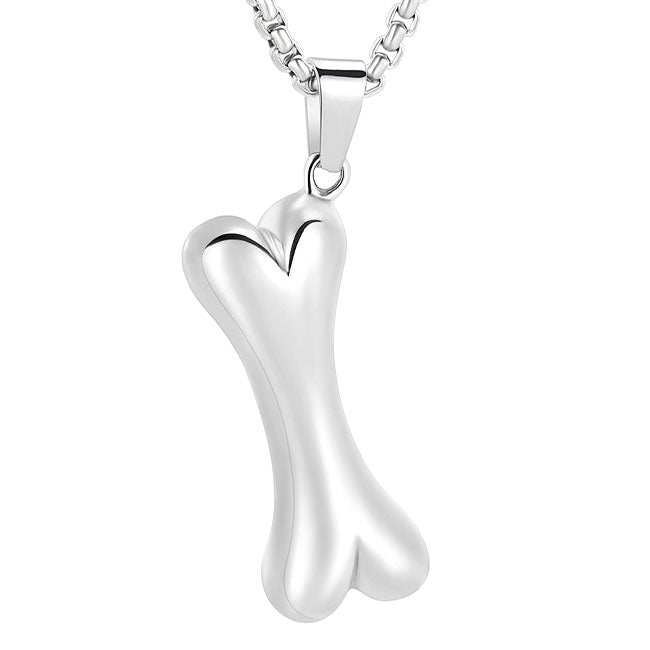 Stainless Steel Keepsake Dog Bone Pendant