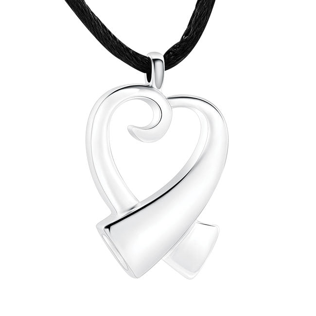 Ribbon Heart Keepsake Pendant