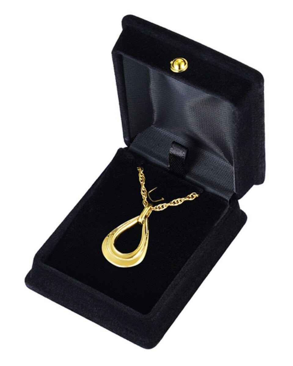Gold Raindrop Keepsake Pendant