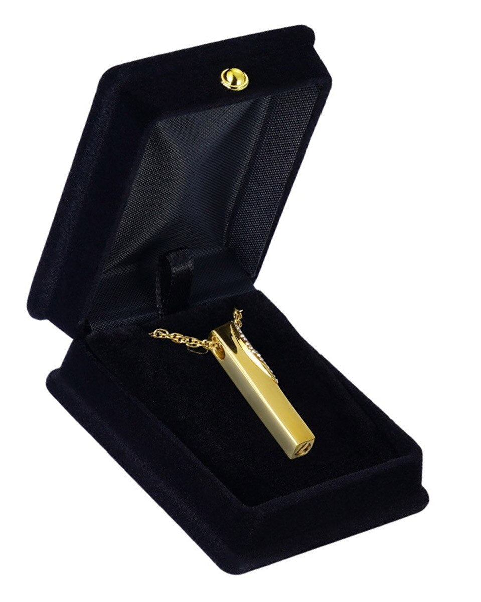 Crystal Facet Gold Keepsake Pendant