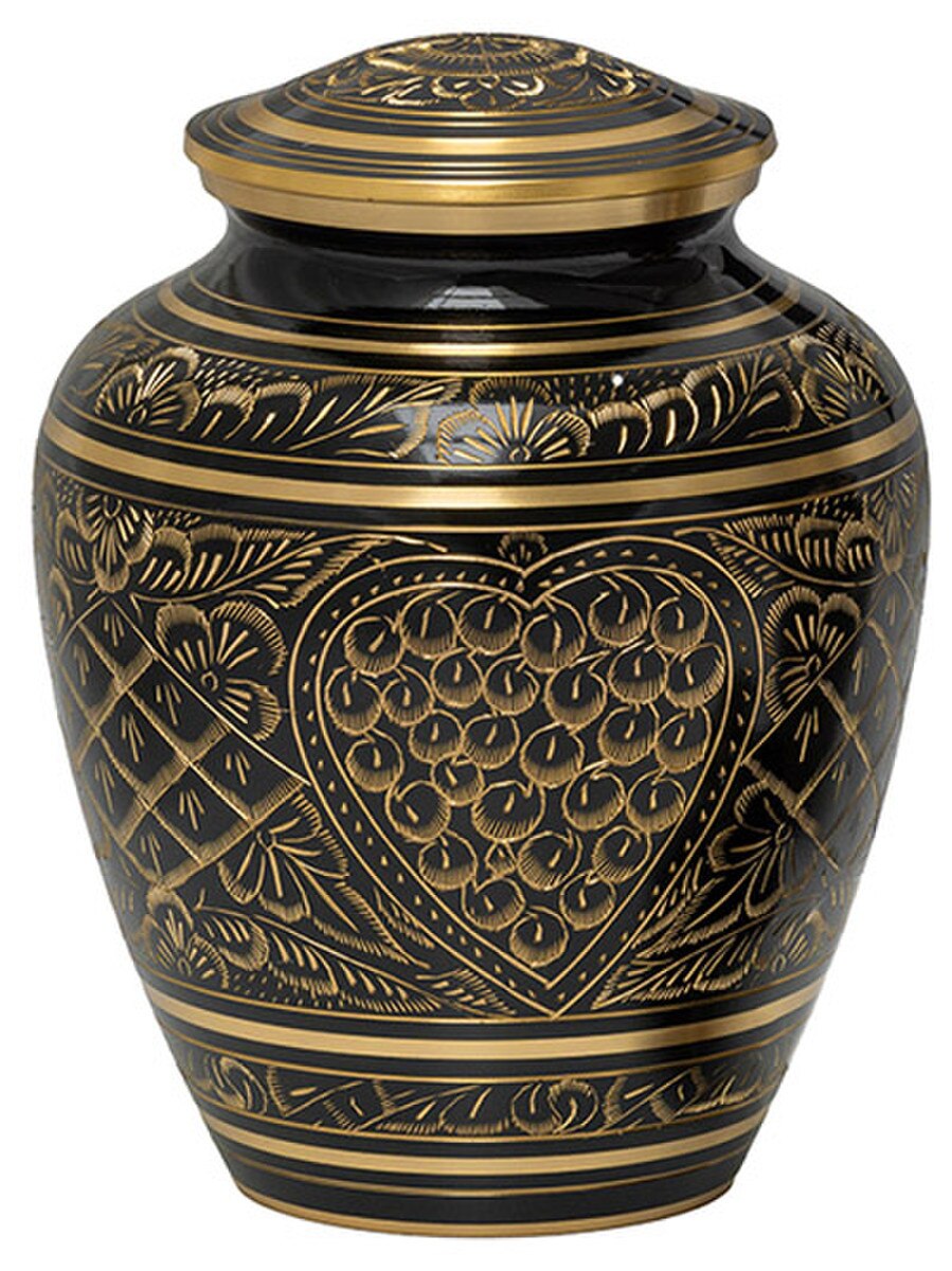 Etched Ebony Urn