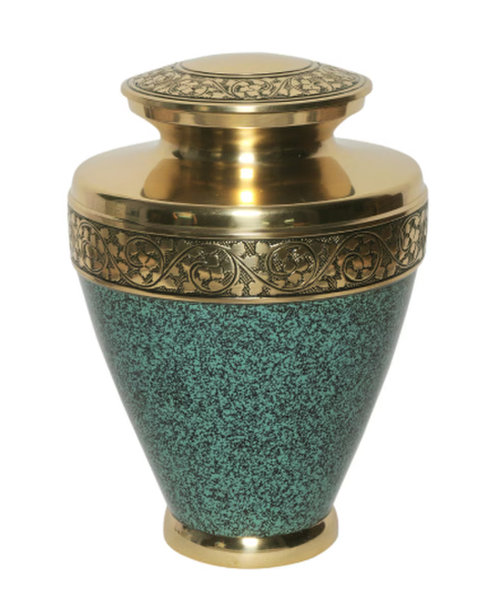 Green Patina Urn