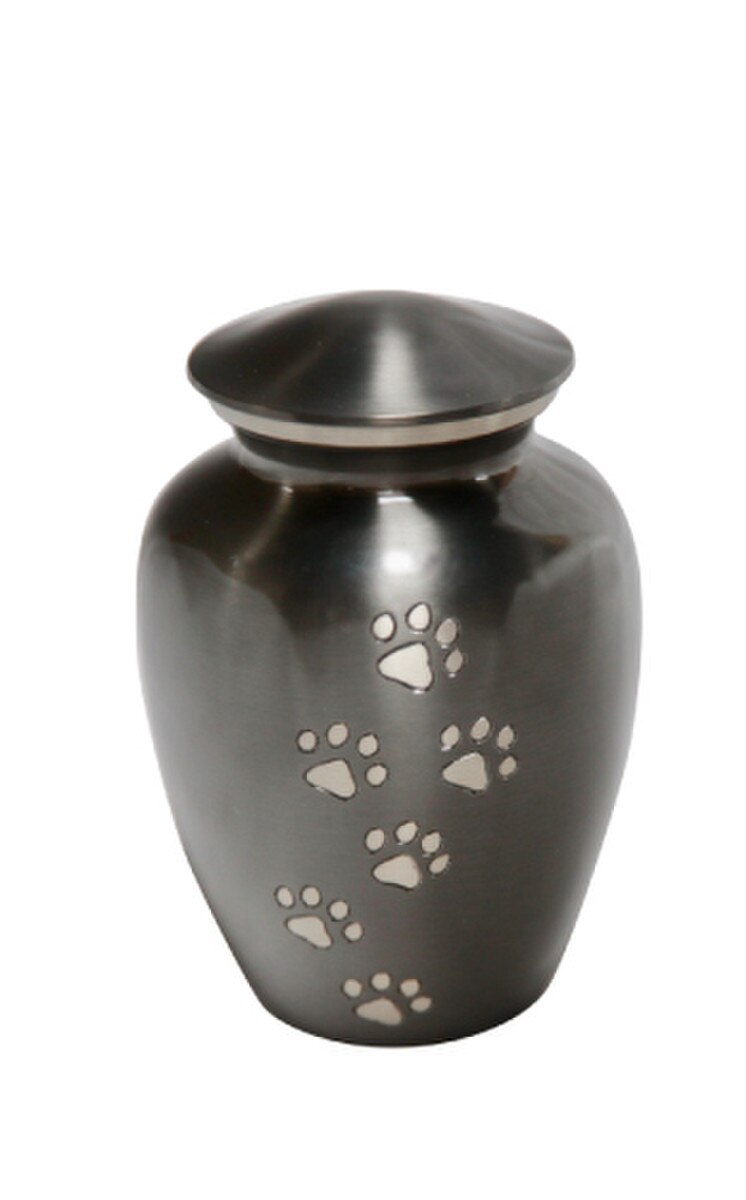 Brass Pawprint Pet Urn