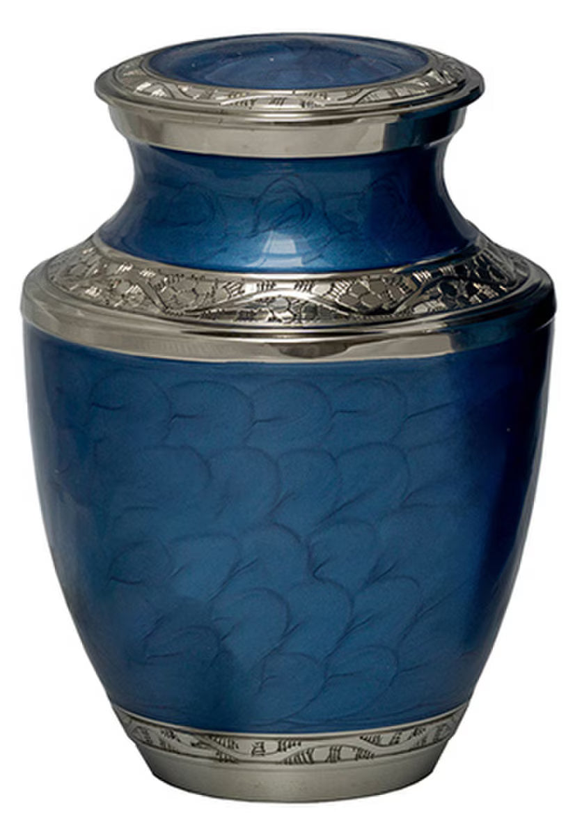 Mother of Pearl Blue Medium Urn