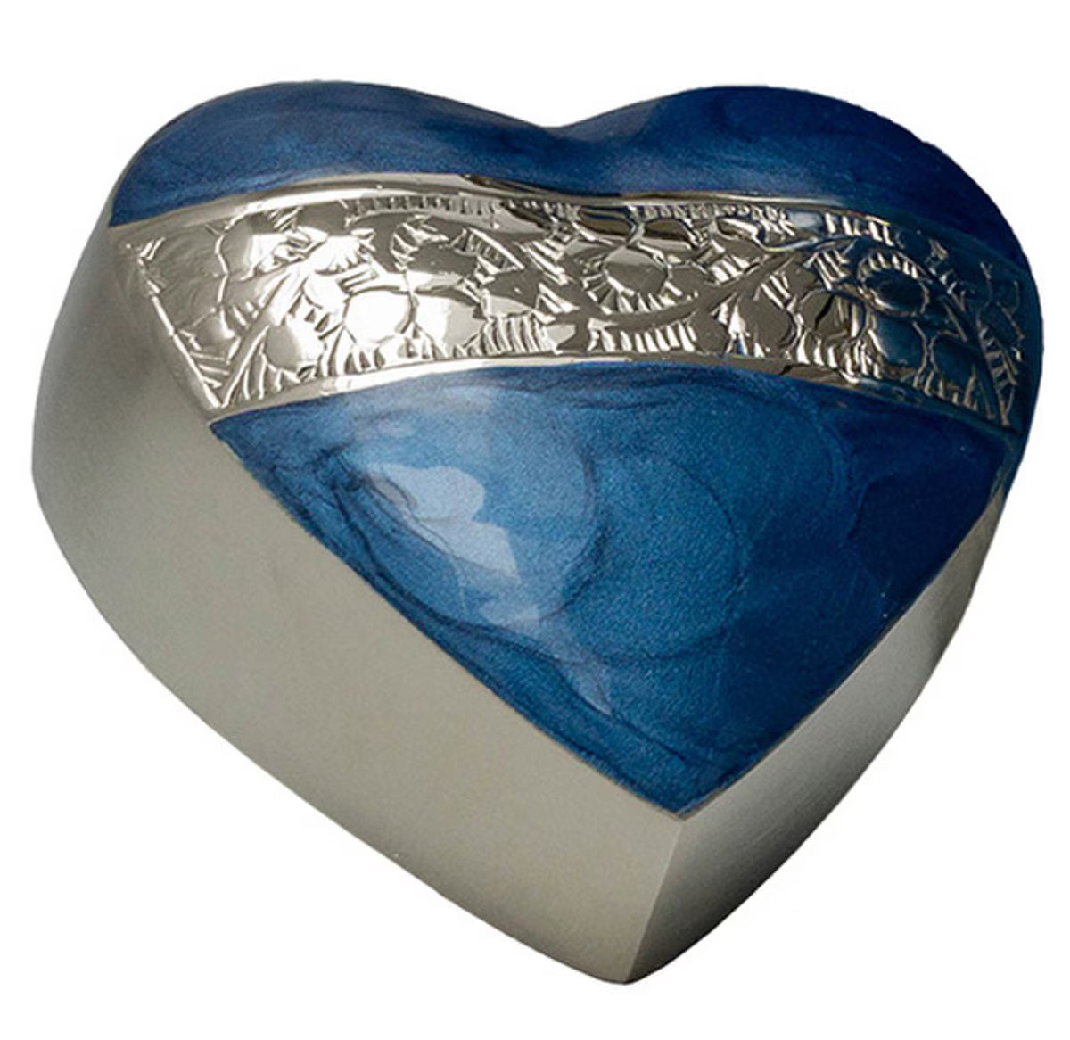 Mother of Pearl Blue Heart Keepsake