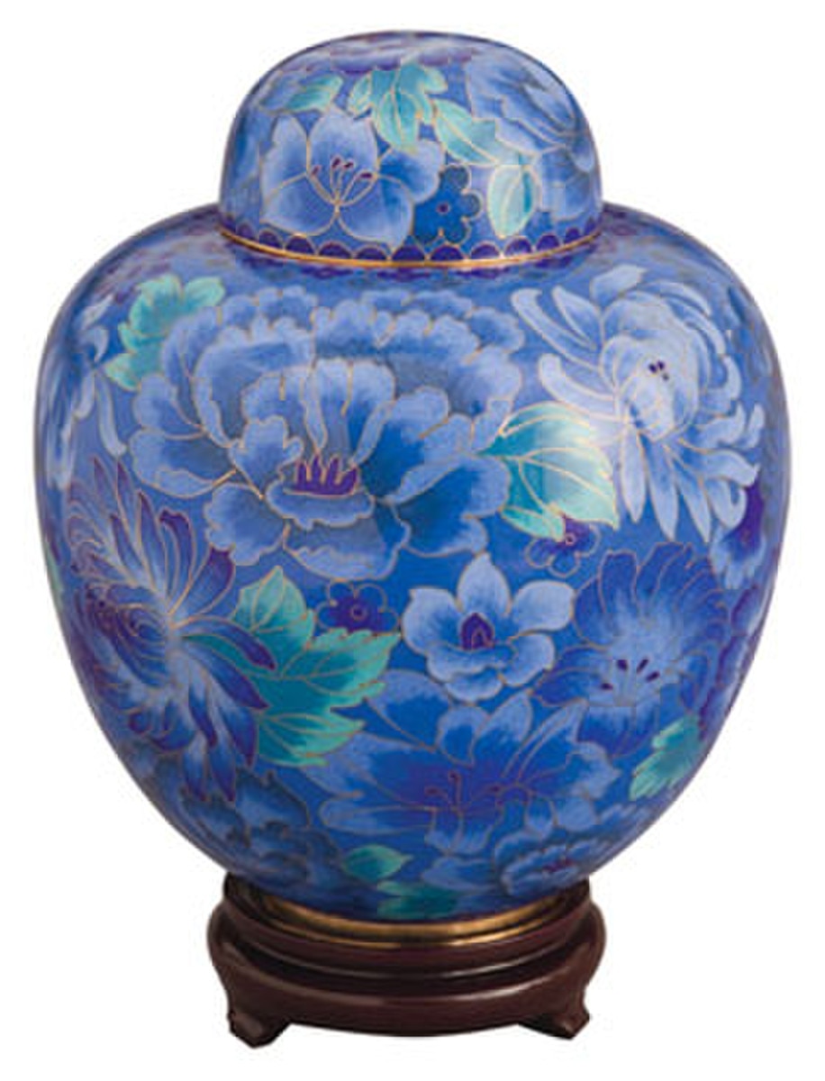 Azure Blue Cloisonnè Urn