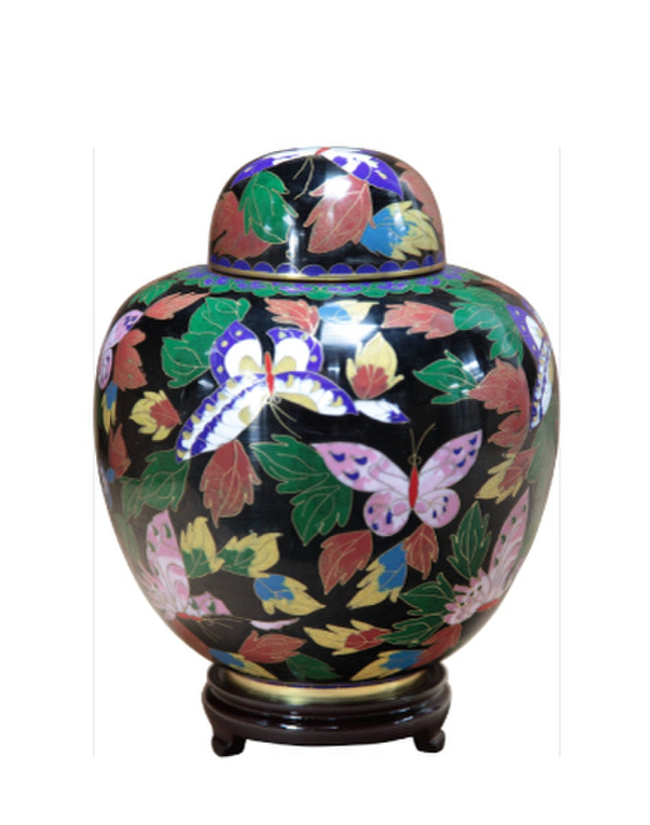 Cloisonné Butterfly Medium Urn