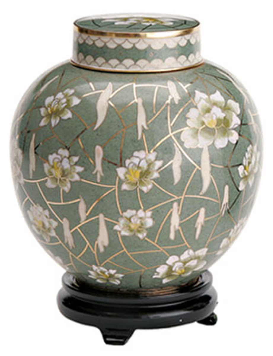 Pear Blossom Cloisonné Medium Urn