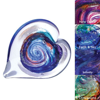 Art Glass Keepsake Standing Forever Heart