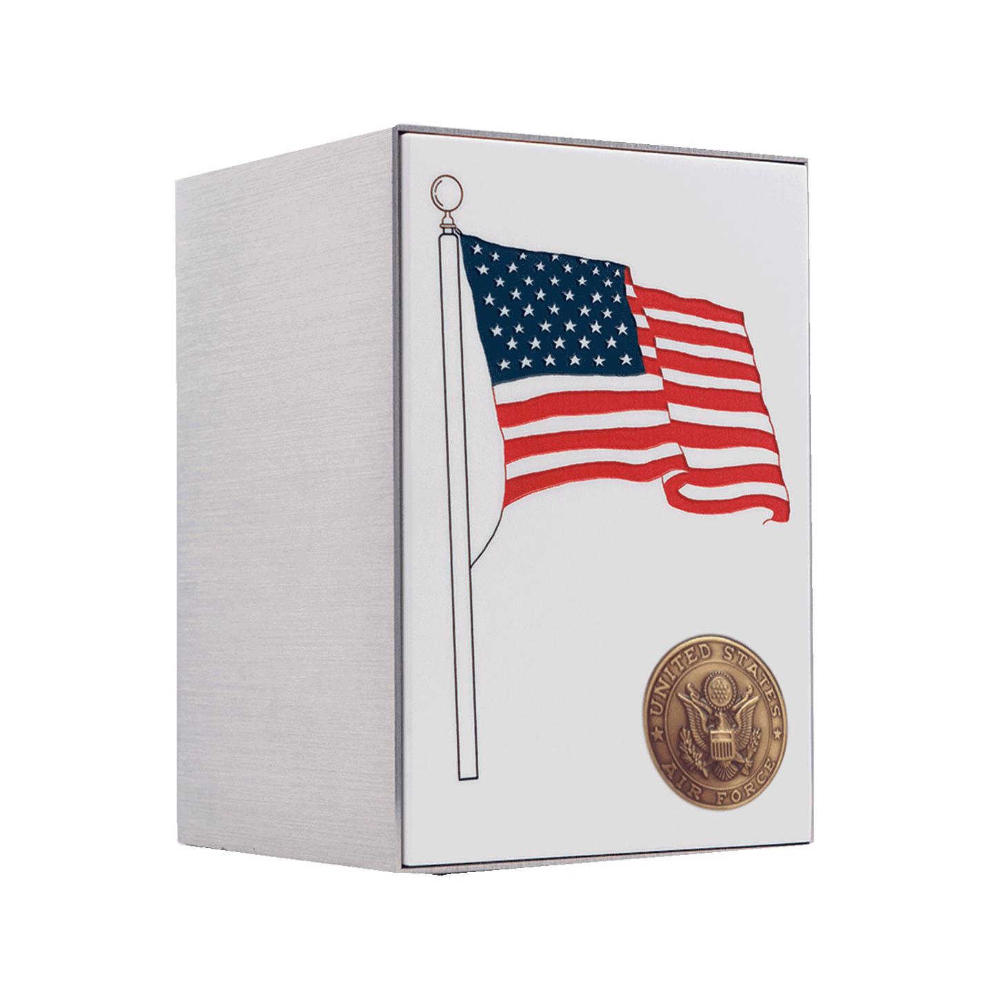 Flag Panel Bronze Urn