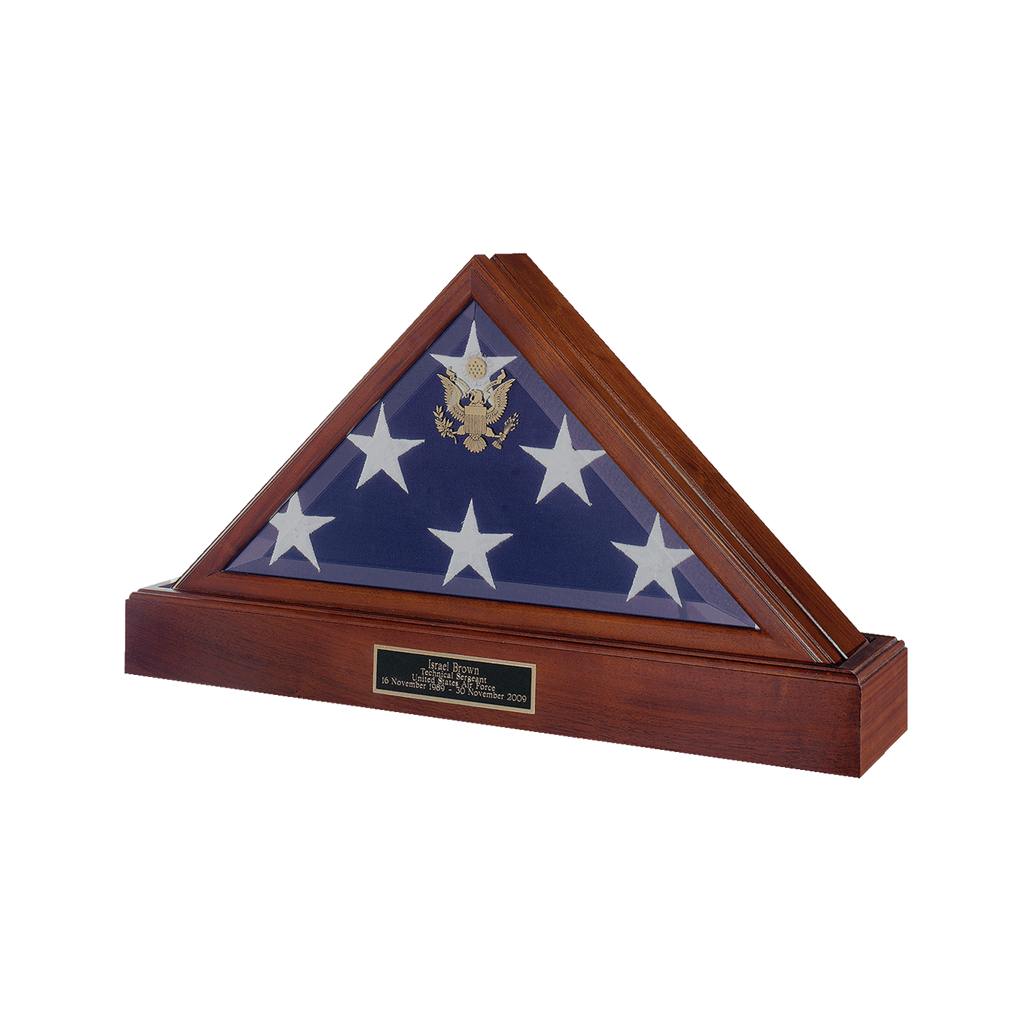 Flag Case with Pedestal Urn Combination