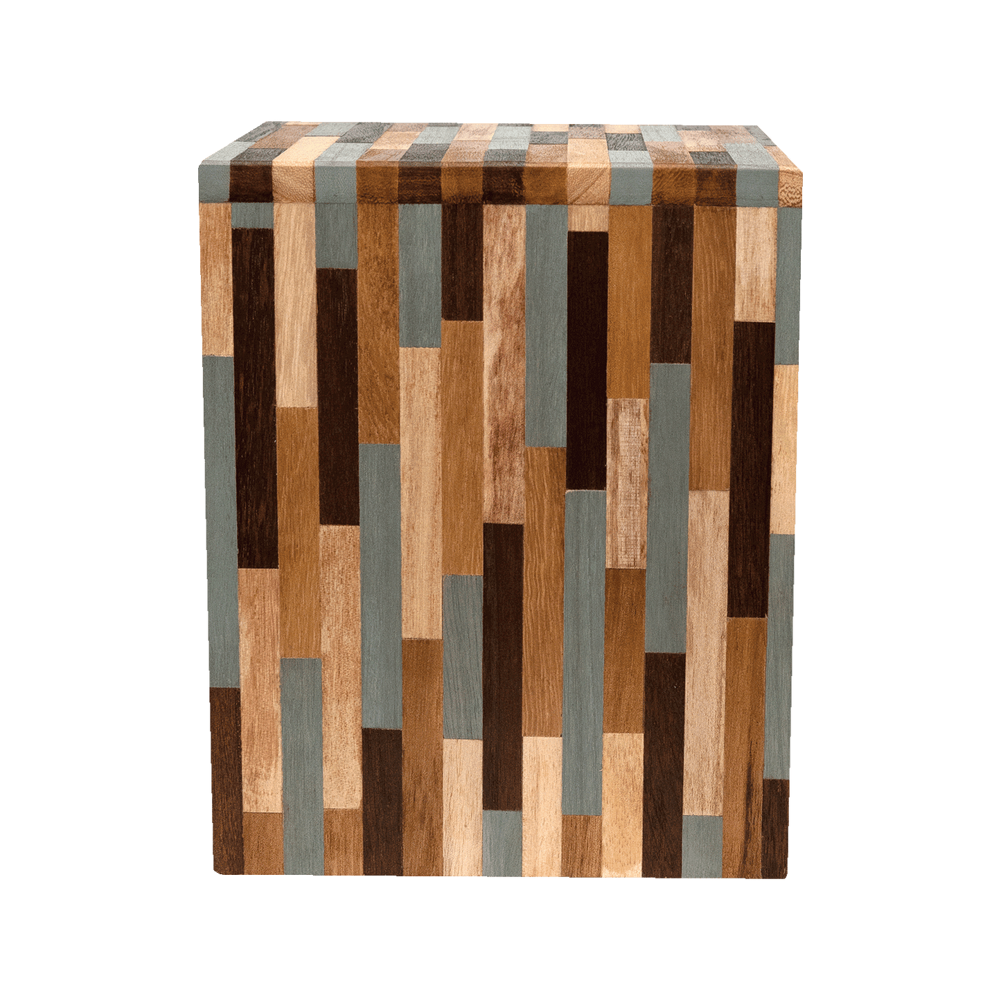 Traditional Mosaic Wood Urn