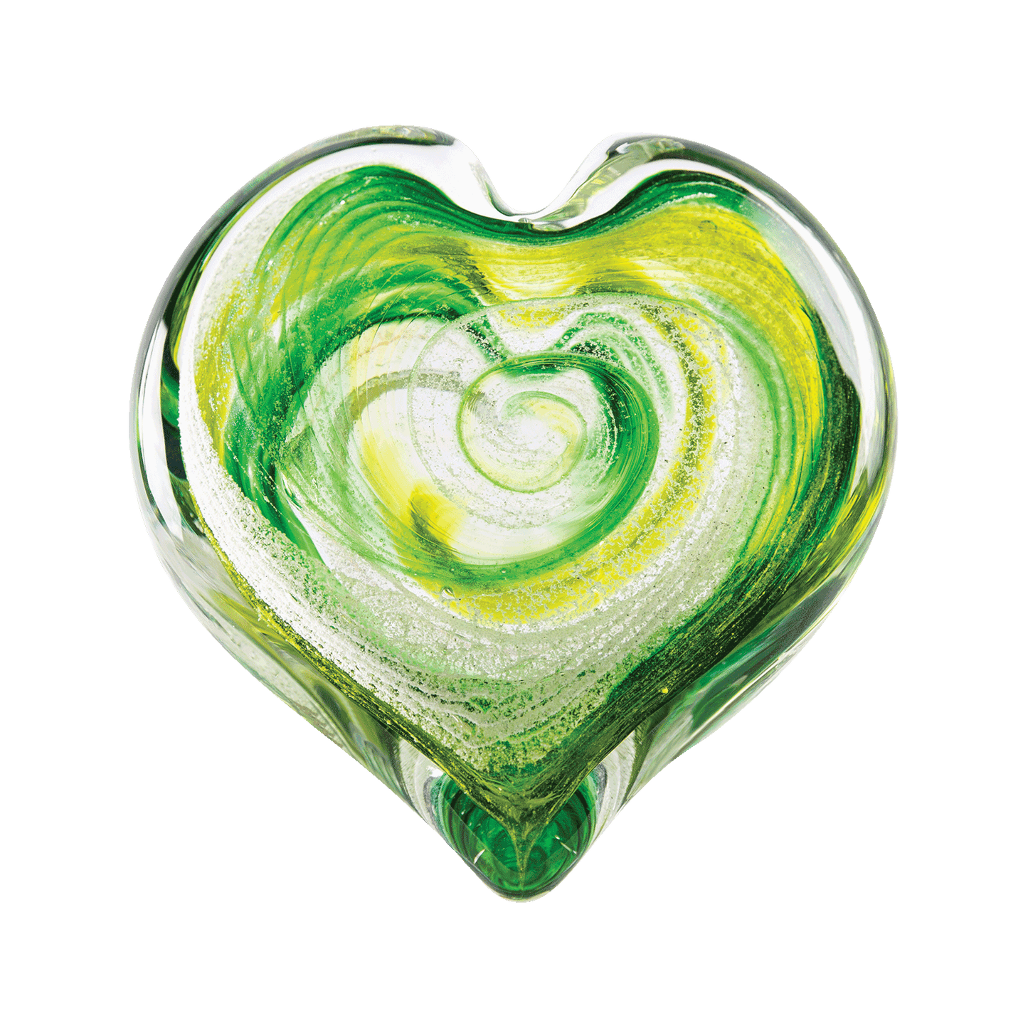 Hand-blown glass heart keepsake