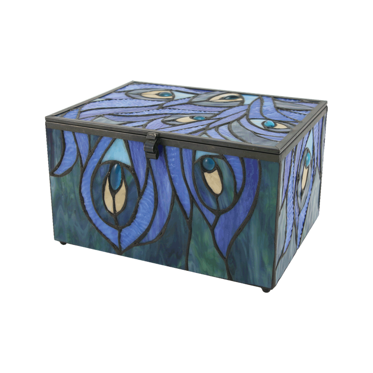 Peacock Memory Chest Urn