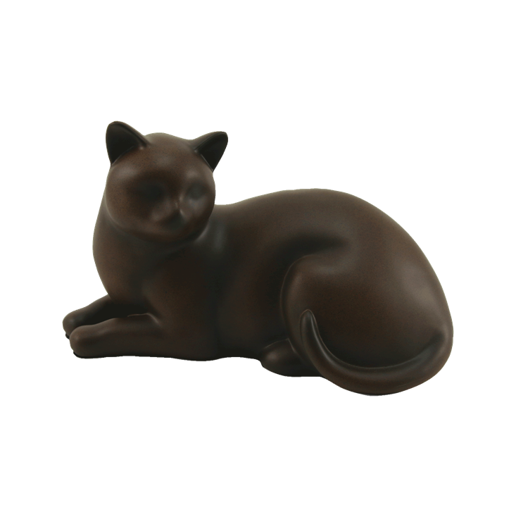 Midnight Willow Cat Resin Urn