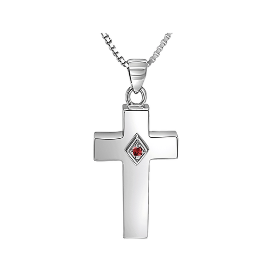 Cross W/ July Birthstone