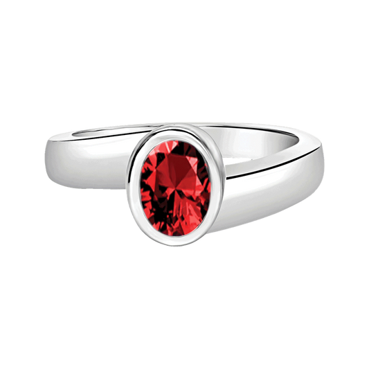 Oval Ring w/ July Birthstone