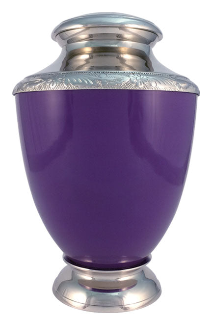 Silver Violet Urn