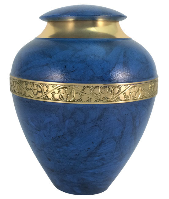 Marbled Cobalt Urn