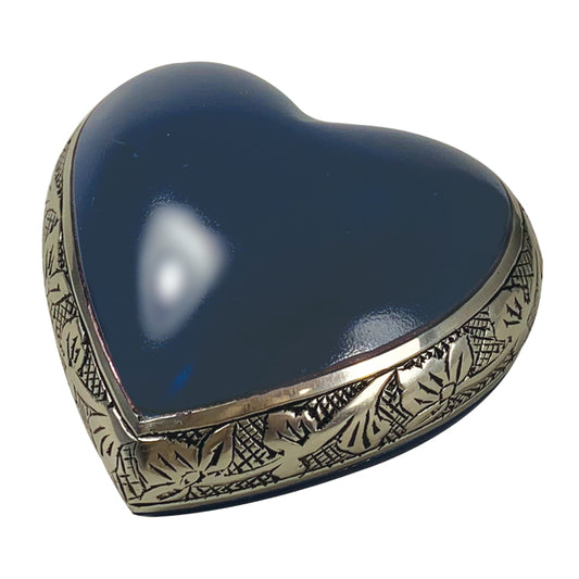 Navy Elegance Heart Keepsake
