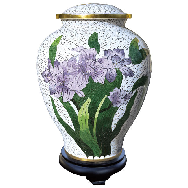Iris Cloisonne Urn