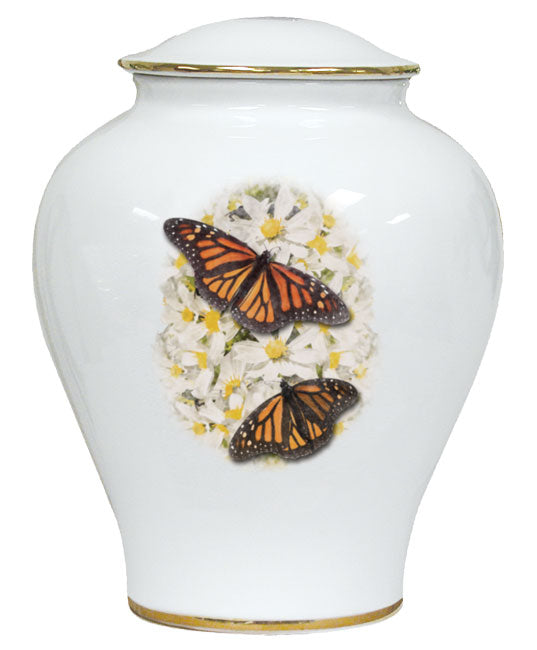 Butterfly Porcelain Urn