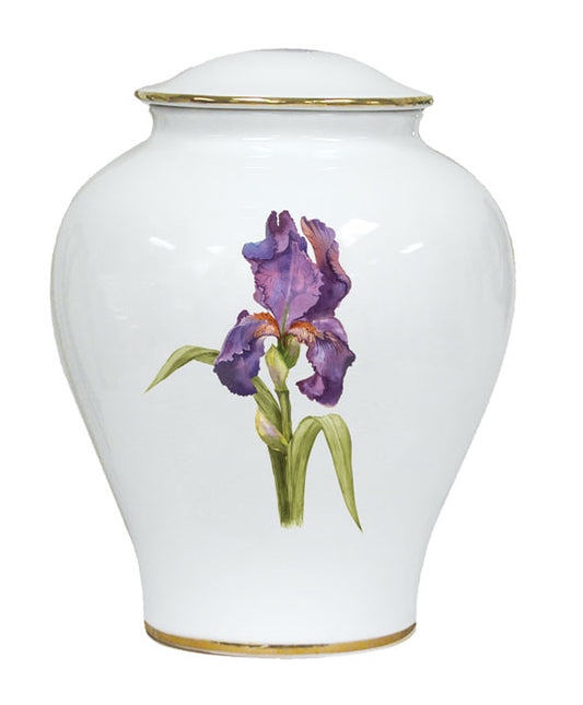Iris Porcelain Urn