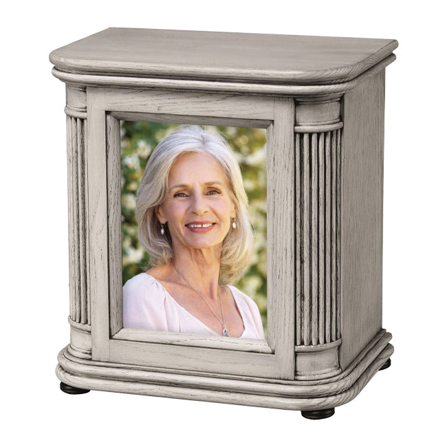 Gray Picture Frame Chest