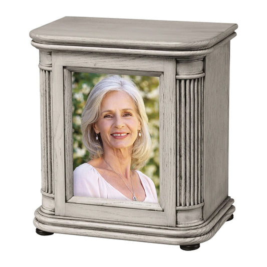 Gray Picture Frame Chest