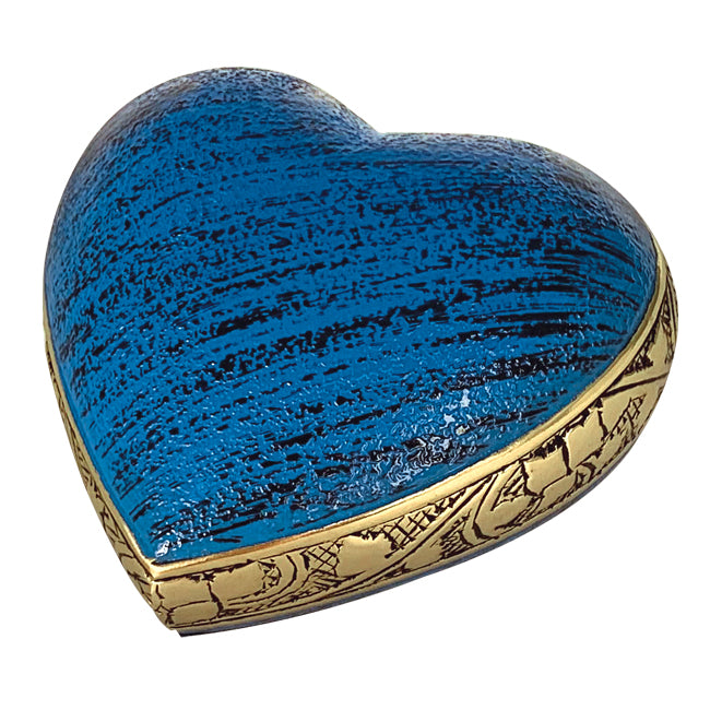 Marbled Cobalt Heart Keepsake