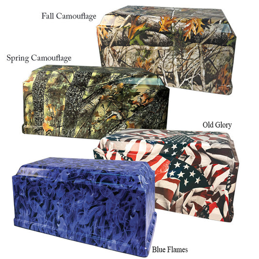 Cultured Marble With Theme Wrap Companion Urn