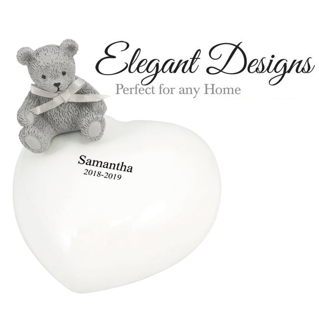 Teddy Bear Heart Urn