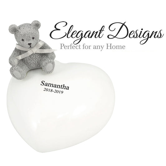Teddy Bear Heart Urn