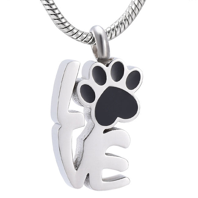 Stainless Steel Keepsake Love Paw Pendant