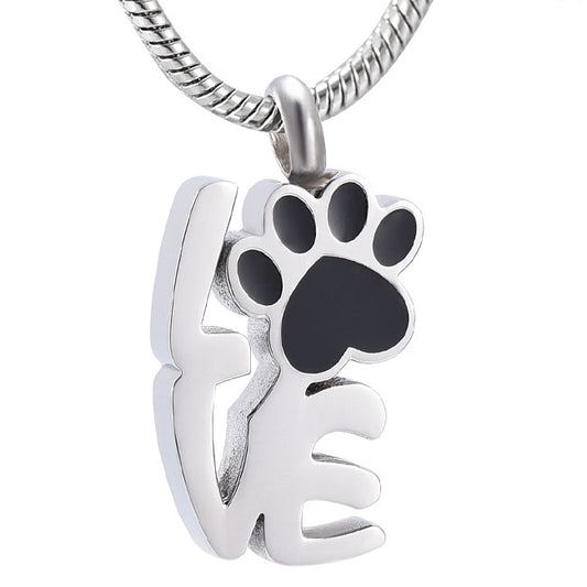 Stainless Steel Keepsake Love Paw Pendant