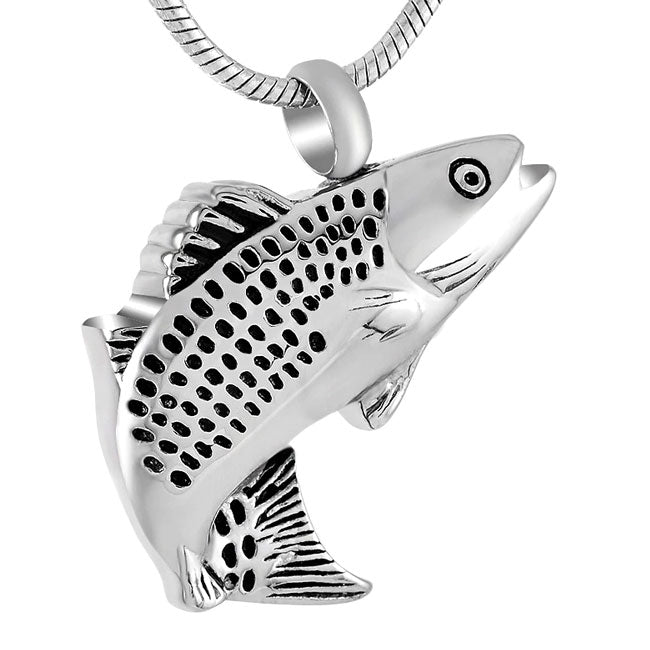 Stainless Steel Keepsake Fish Pendant