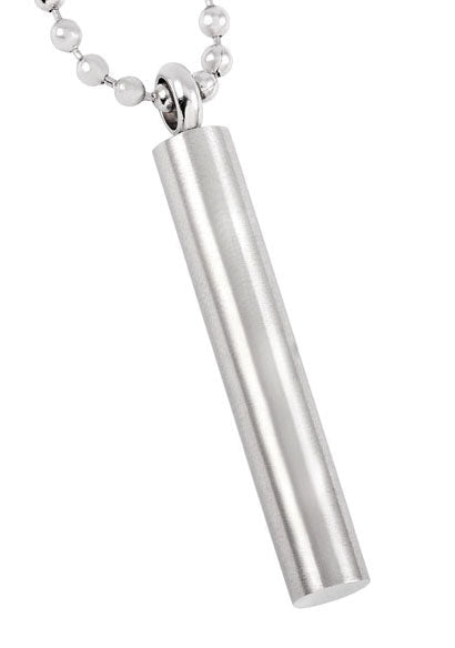 Stainless Steel Keepsake Slim Cylinder Pendant