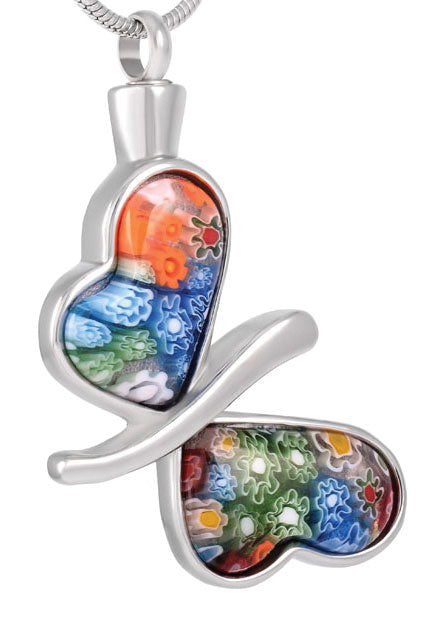 Stainless Steel Keepsake Color Butterfly Pendant