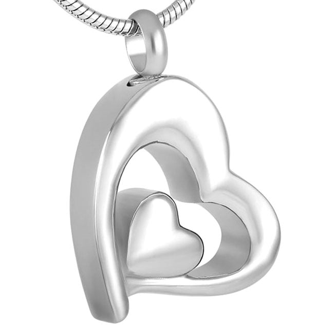 Stainless Steel Keepsake Open Heart Pendant