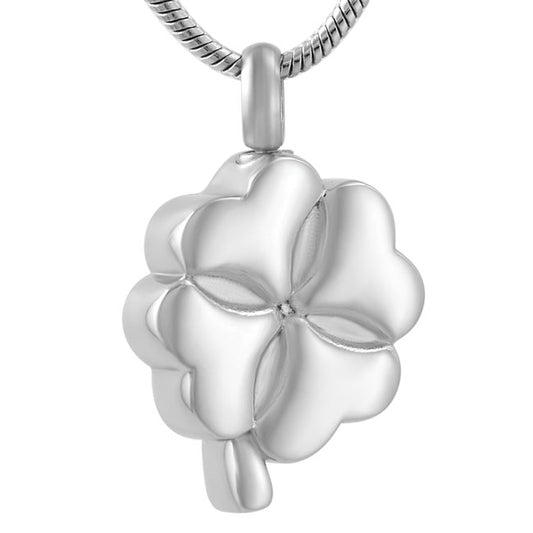 Stainless Steel Keepsake Four Leaf Clover Pendant