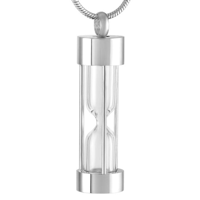 Stainless Steel Keepsake Hourglass Pendant