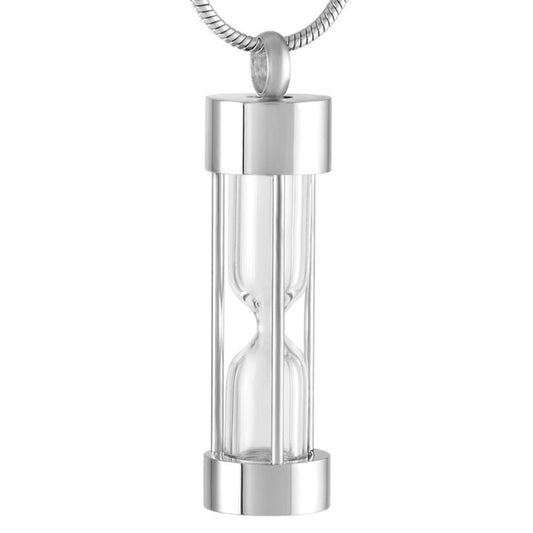 Stainless Steel Keepsake Hourglass Pendant