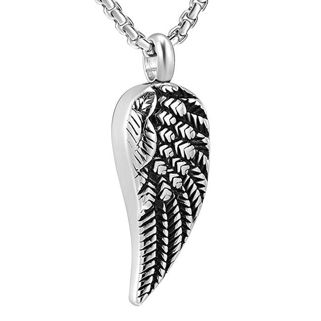 Stainless Steel Keepsake Angel Wing Pendant