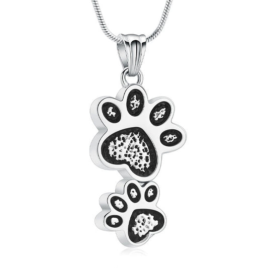 Stainless Steel Keepsake Stacked Prints Pendant